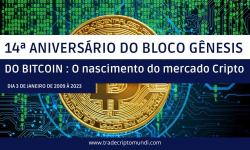 14ª Aniversário do bloco Genesis do Bitcoin - Dia 03 de janeiro de 2023