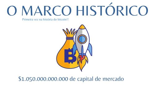 Marco histórico - BTC Bateu pela primeira vez 1 trilhão de capital de mercado