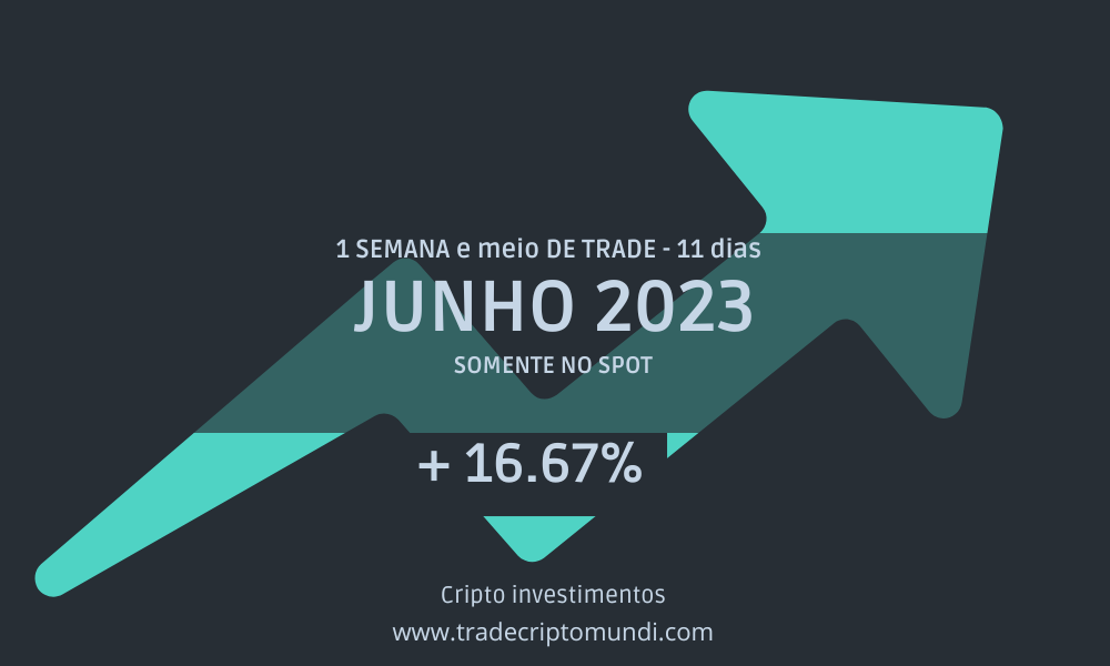 Junho com 16.67% de Rendimento em 11 dias na subconta de cliente no SPOT - 2023