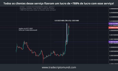 Resultado do serviço - Carteira em cripto gerou Lucro de +788% em 2021 no spot - Trade Cripto Mundi